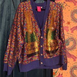 Queen of Sparkles Queen of Champagne Cardigan